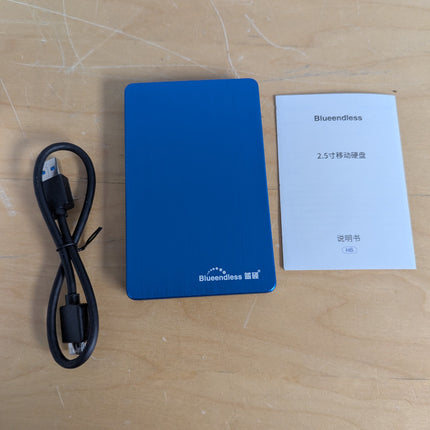 Blueendless Portable External Hard Drive, USB 3.0, Ultra Slim, Compatible with M