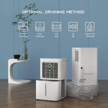HOGARLABS Dehumidifier for Bedroom- 25 Pints Home Dehumidifier with 3 Dehumidifi