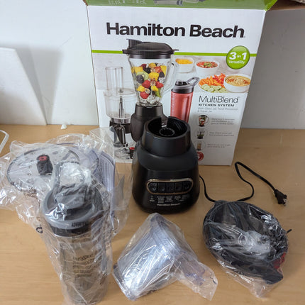 Hamilton Beach MultiBlend® Kitchen System, 3-in-1 Blender with Food Processor At