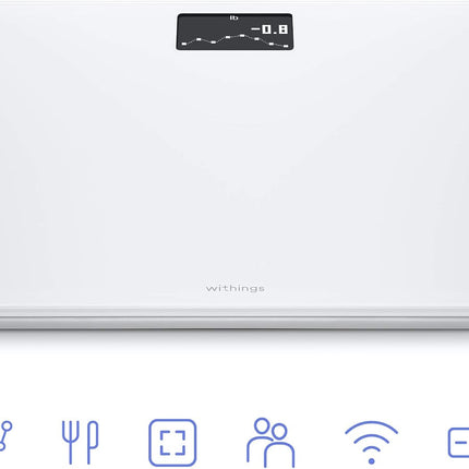 Withings Body Smart Weight & BMI Wi-Fi Digital Scale with HealthMate App, 8 Users, Pregnancy & Baby Mode