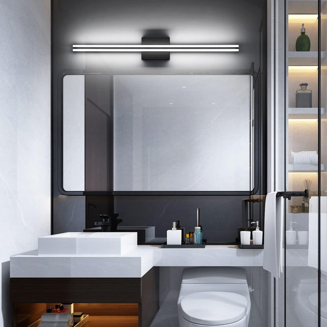 SOLFART Black Bathroom Vanity Light Fixtures Vanity Lights for Mirror Bathroom L