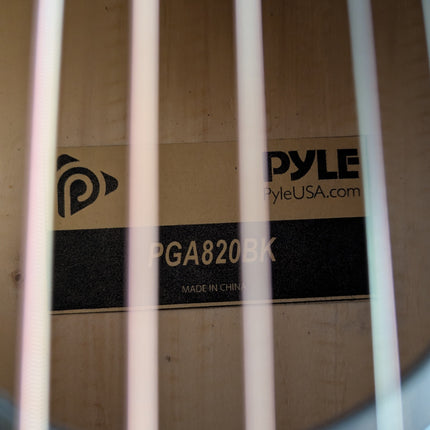 PYLE 34” Acoustic Guitar Kit-1/2 Junior Size Handcrafted Linden Wood Black Matte