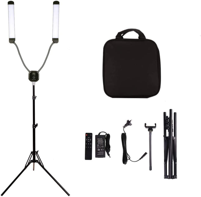 GSKAIWEN 50W Dimmable LED Video Light with Tripod Bag Photography Lighting Kit f