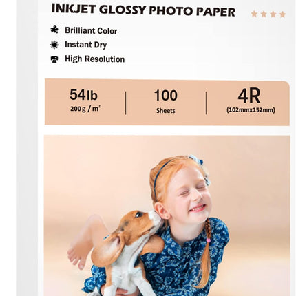 Koala Glossy Inkjet Photo Paper Thick 4X6 Inches 100 Sheets 54lb | Picture Paper