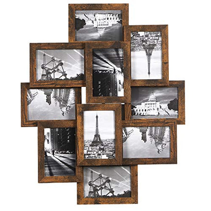 SONGMICS Collage Picture Frames, 10 Frames for 4x6 Photos, Collage Photo Frames