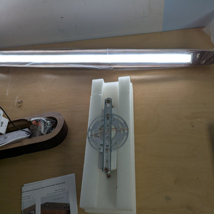 YISDESIGN 39" Wood Linear Pendant Light LED Dimmable Hanging Light Dinning Room