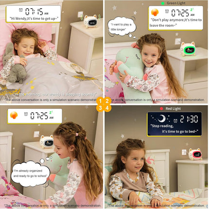 ANALOI Kids Alarm Clock Ok to Wake Alarm Clock for Kids, Toddlers Night Light Cl