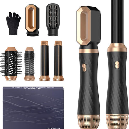 Blow Dryer Brush 5 in 1, Negative Ion Hair Dryer Brush Set Air Styler Curling Wr