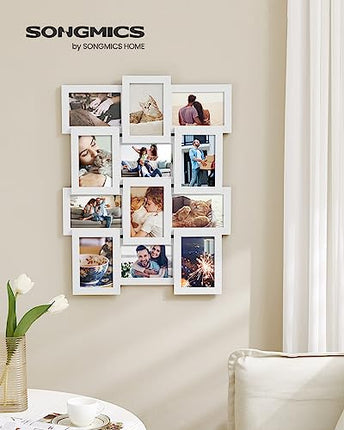 SONGMICS Collage Picture Frames, 4x6 for Wall Decor 12 Pack, Assembly Required,
