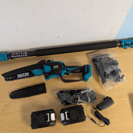 SEESII 2-in-1 Cordless 8 Inch Pole Saw & Mini Chainsaw with 2 Batteries