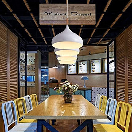 Modern Pendant Chandelier Lamp E27 110V Ceiling Pendant Light Metal Lamp Shade H