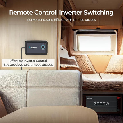 Renogy 3000W Pure Sine Wave Inverter 12V DC to 120V AC Converter for Home, RV, T
