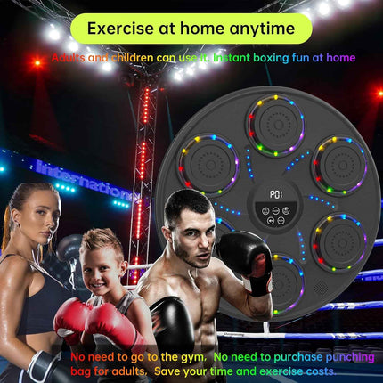 Music Boxing Machine Smart Bluetooth Boxing Equipment （2 Pairs of Gloves）