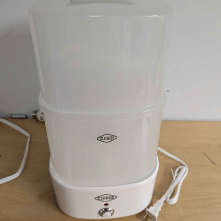 Clorox 2-Tier Electric Steam Sanitizer for Kitchen Utensils, Cleaning Sponges, B