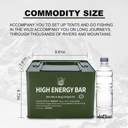 BDH High Energy Bar 36800Kcal Emergency Ration Biscuits Long Shelf-life | 2xLarg
