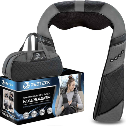 RESTECK Massagers for Neck and Back with Heat - Deep Tissue 3D Kneading Pillow,