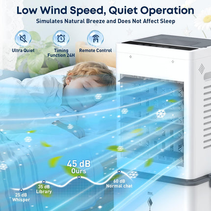 Portable Air Conditioner, Windowless Air Conditioner with 6 Speeds 2 Modes, 12L
