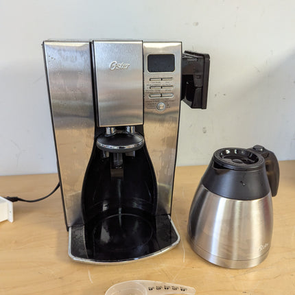 Oster 10-Cup Stainless Steel Thermal Coffee Maker, Heat-Retaining Carafe Drip Coffee Machine for Home & Office Brewing