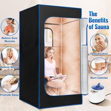Sauna Box, Portable Sauna for Home,Steam Sauna Tent with 2.6L Steamer, Remote Co