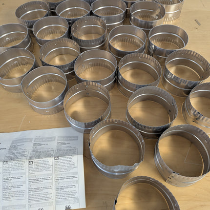 Builder's Best 110137 Duct Coupling 4", Aluminum, set of 20