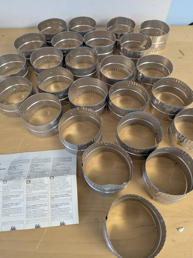 Builder's Best 110137 Duct Coupling 4", Aluminum, set of 20