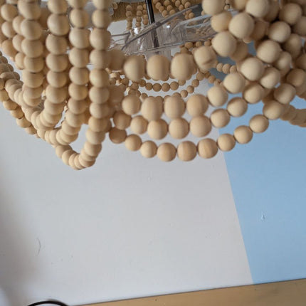 DSYBRI 20 Inch Boho Chandelier Ceiling Fan with Light, Caged Indoor Ceiling Fan