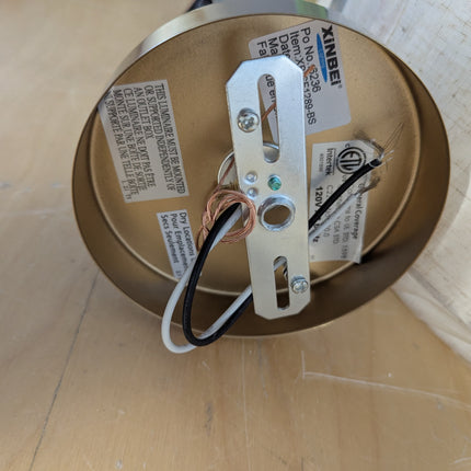 (INCOMPLETE) XiNBEi 16 Inch Semi Flush Mount Ceiling Light, 3-Light Brass
