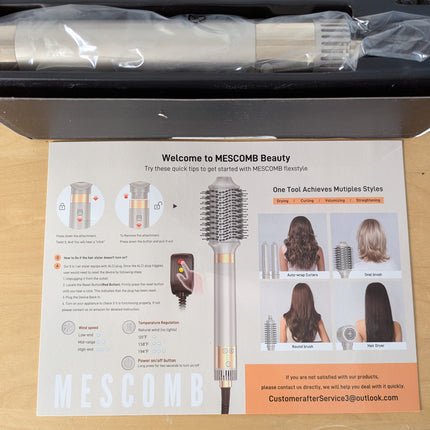MESCOMB 5 IN 1 Hot Air Styler Hair Dryer Brush, 1500 Watts High Speed Hair Style