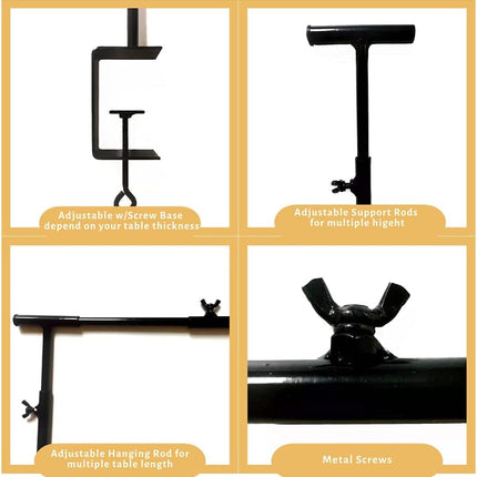 Hopesun Over The Table Rod Stand with Clamps 49-102" Adjustable Metal Balloon Ar