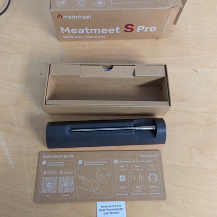 Meatmeet S Pro Bluetooth Wireless Meat Thermometer, with 6 Sensors Build in, Lon