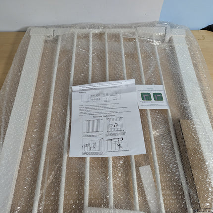 ALLAIBB 26 27 28 inch Baby Gate Wide Pressure Mounted White Walk Through Auto Cl