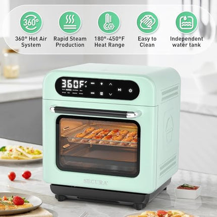 Secura Multifunction Air Fryer Steam Oven, 13 Quart Compact Oven with Convection