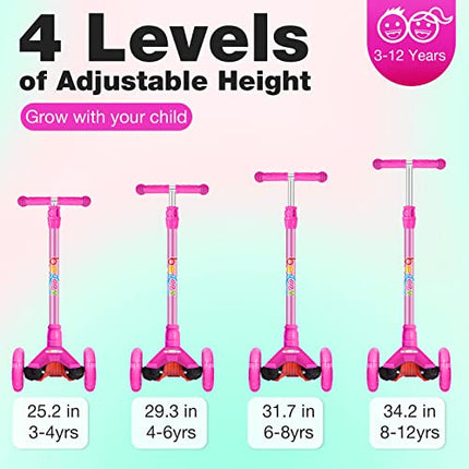 BELEEV A2 Scooters for Kids 3 Wheel Kick Scooter for Toddlers Girls & Boys, Scoo