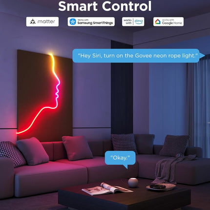 Govee Neon Lights, RGBIC Neon Rope Light 2 Works with Matter, Alexa, Google Assi