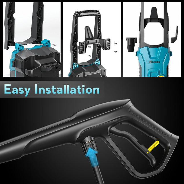 GREENER Electric Pressure Washer, 4500 PSI High Pressure Washer with 50ft Outlet