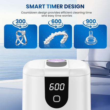 Ultrasonic Retainer Cleaner Machine, Upgraded 45kHz Ultrasonic Cleaner for Mouth