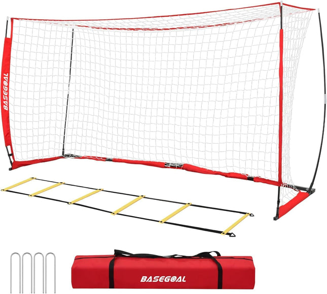 BaseGoal Soccer Goal,Soccer Net,Soccer Goals for Backyard,with Bow Frame,Collaps