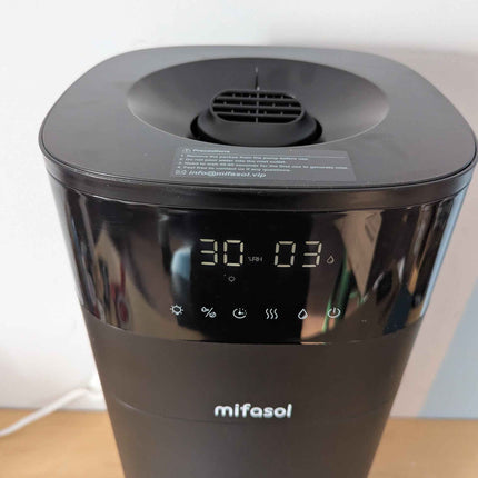 Humidifier Large Room, 5.3Gal/20L Cool and Warm Mist Humidifiers for Bedroom 2000 sq ft, Humidificateur for Whole House Home Plants, Top Fill Humidifiers with Diffuser & Extended Tube, Black