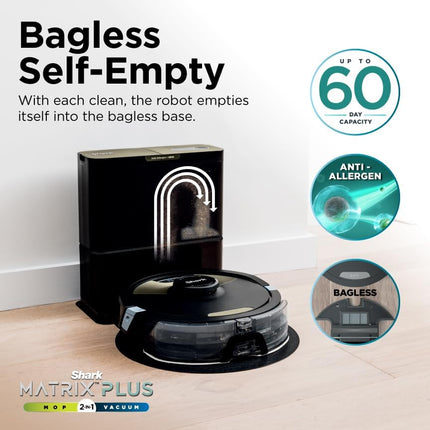 Shark Matrix Plus 2in1 Robot Vacuum & Mop with Sonic Mopping, Matrix Clean, Home