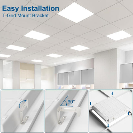 DAKASON 2x2 LED Flat Panel Lights Surface Mount 50W to 25W Selectable, 3500K 400
