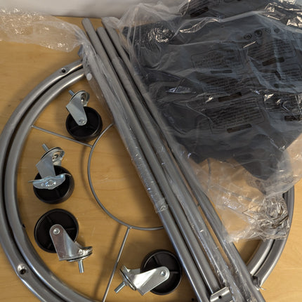 SONGMICS 50.2-Gallon (190 L) Laundry Basket with Wheels, Rolling Round Heavy-Dut