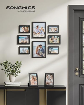 SONGMICS Picture Frames, Collage Picture Frames Set of 10, Two 8x10, Four 5x7, F