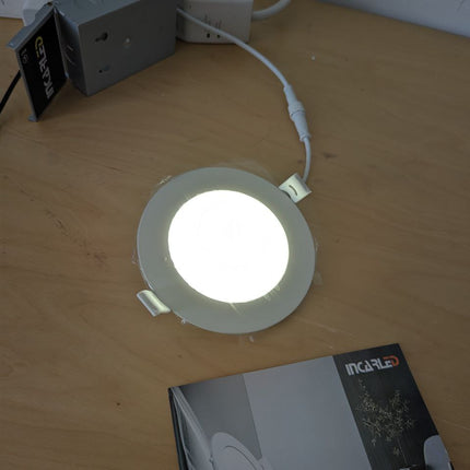 INCARLED 4Inch 5CCT LED Recessed Slim Pot Light with Junction Box, 2700K-5000K C