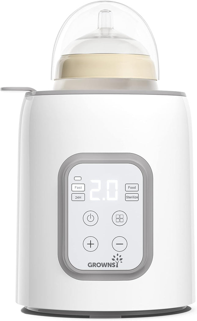Bottle Warmer, GROWNSY 8-in-1 Fast Baby bottle Warmer with Timer LCD Display Acc