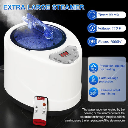 Sauna Box, Portable Sauna for Home,Steam Sauna Tent with 2.6L Steamer, Remote Co