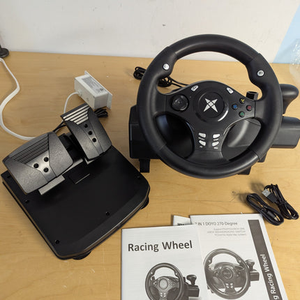 DOYO Racing Wheel - Gaming Steering Wheel for PC, 270 Degree Driving Simulator R