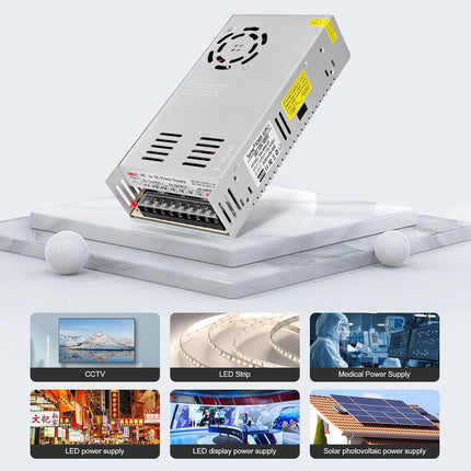 Taormey 24V 20A Power Supply Adapter, AC 110V/220V to DC 24V 20A 480W Converter