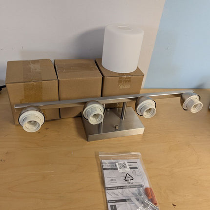 Bathroom Lights Over Mirror Brushed Nickel, Anti-Rust 4-Light Bathroom Vanity Li