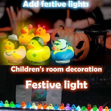 6PCS Light Up Duck Plug, 16 Luminous Modes Rubber Duck Mount, Led Light Rubber D