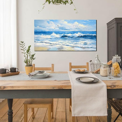 ENTANUB Ocean Wall Art, Size 48x24 Inches